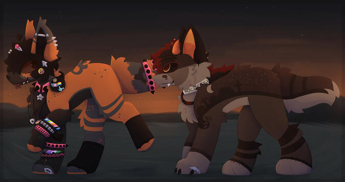 OC owned by me (left), Spiritbyte (right)